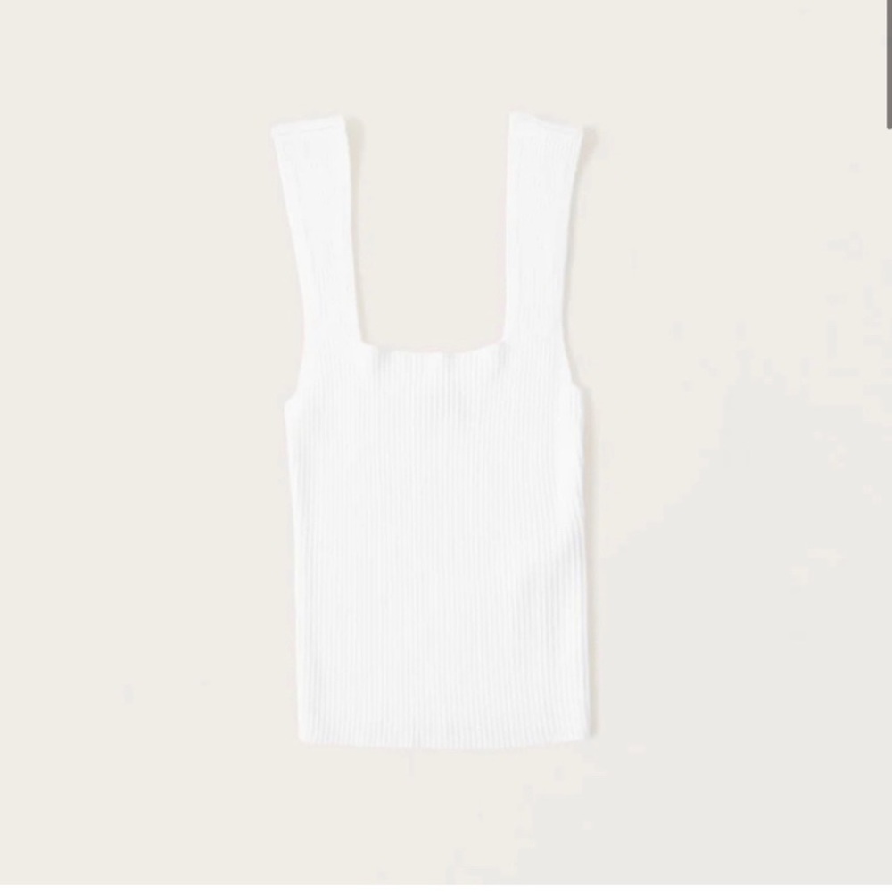 Abercrombie & Fitch Elevated Ribbed Squareneck Tank Size Large